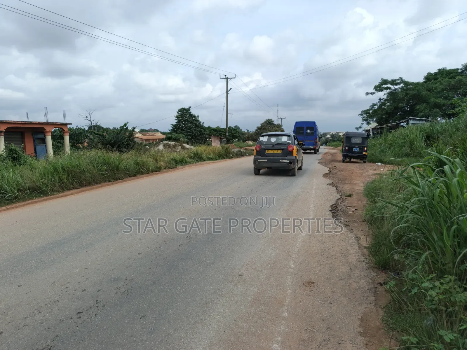 2 Plots Road Side for Sale at Adwumakaase Kesse