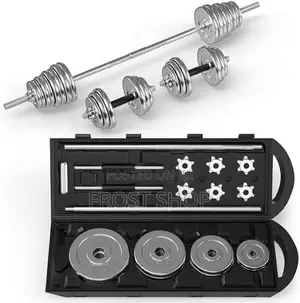 50kg Adjustable Lacquer Coated Barbell Dumbbells Set Weight With Sto
