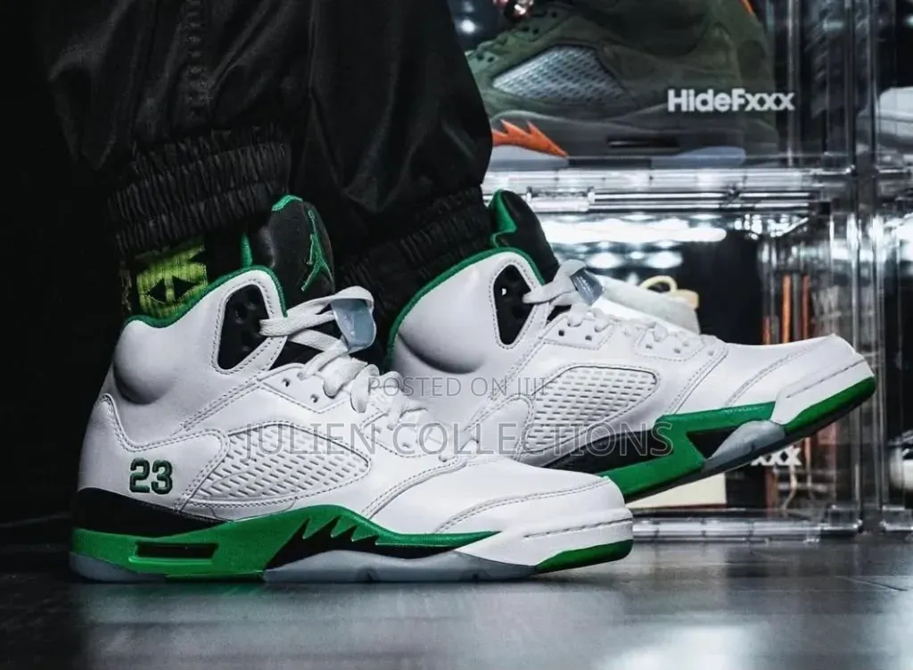 Air Jordan Retro 5 White Green