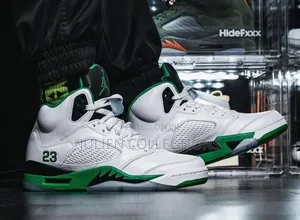 Air Jordan Retro 5 White Green