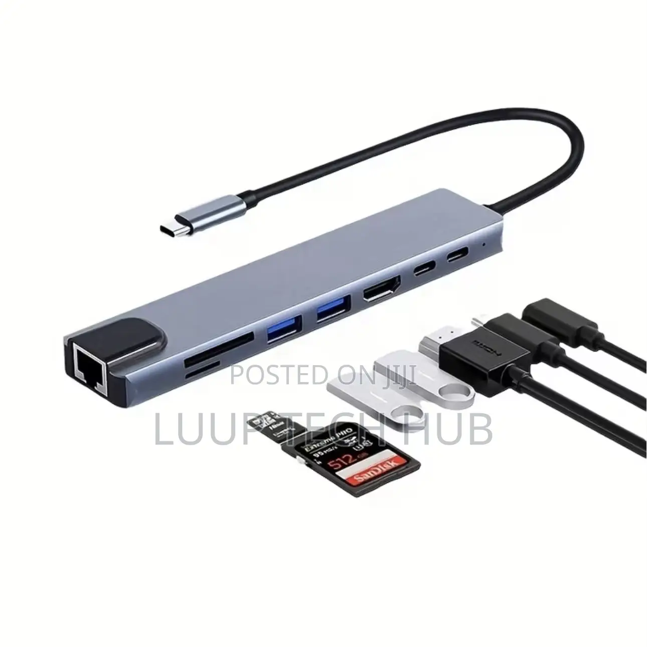 8 in 1 USB Hub With Hdmi