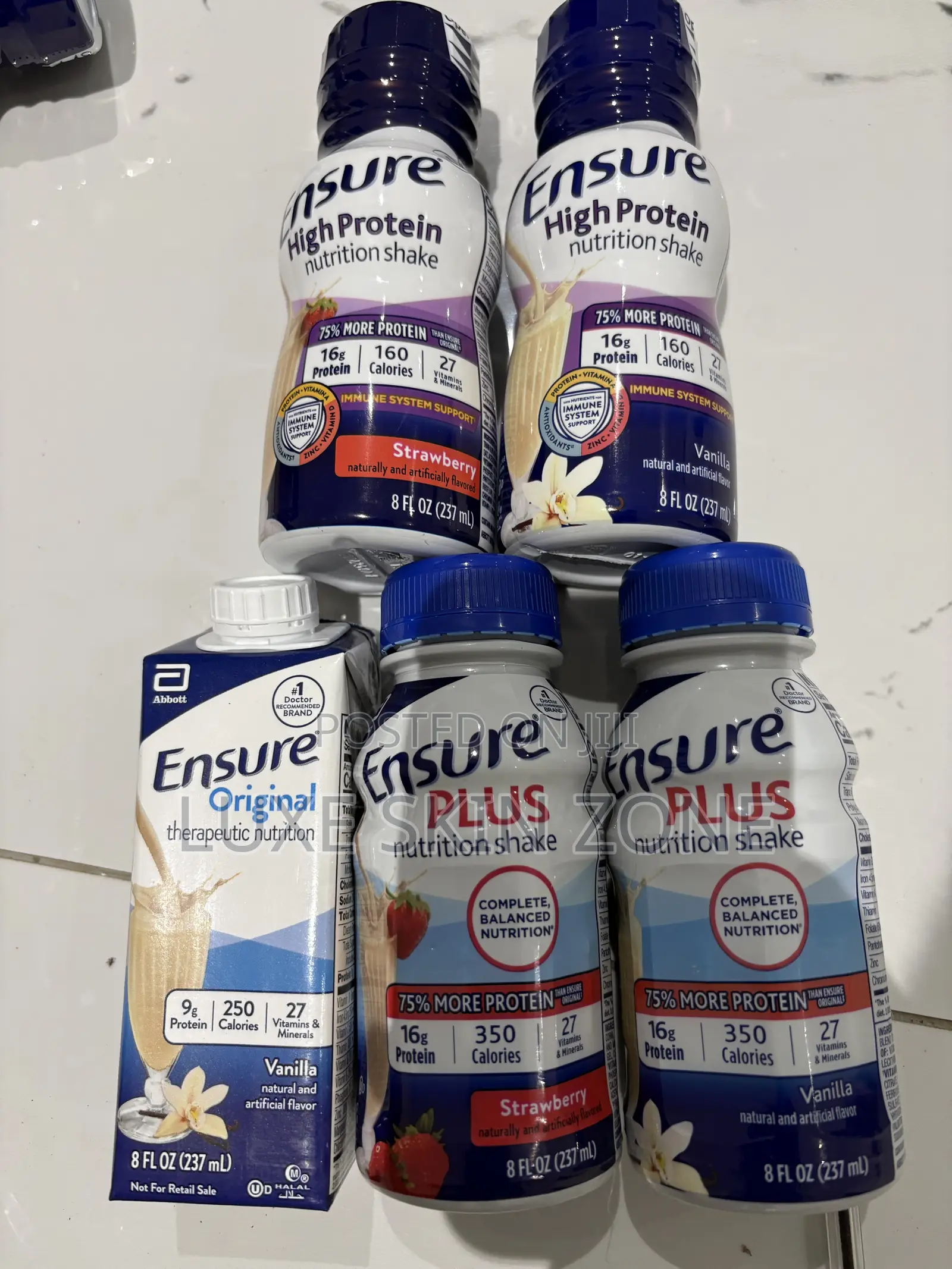Ensure Plus, High Protein, Original Vanilla Strawberry 24