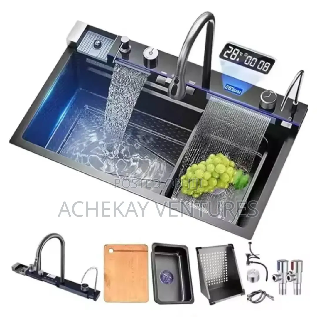Smart Digital Sink Stainless With Led Display Lights