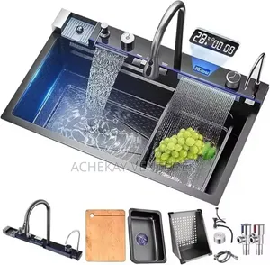 Smart Digital Sink Stainless With Led Display Lights