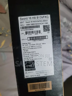 New Laptop MSI MSI Sword 17 32GB Intel Core i9 SSD 1T