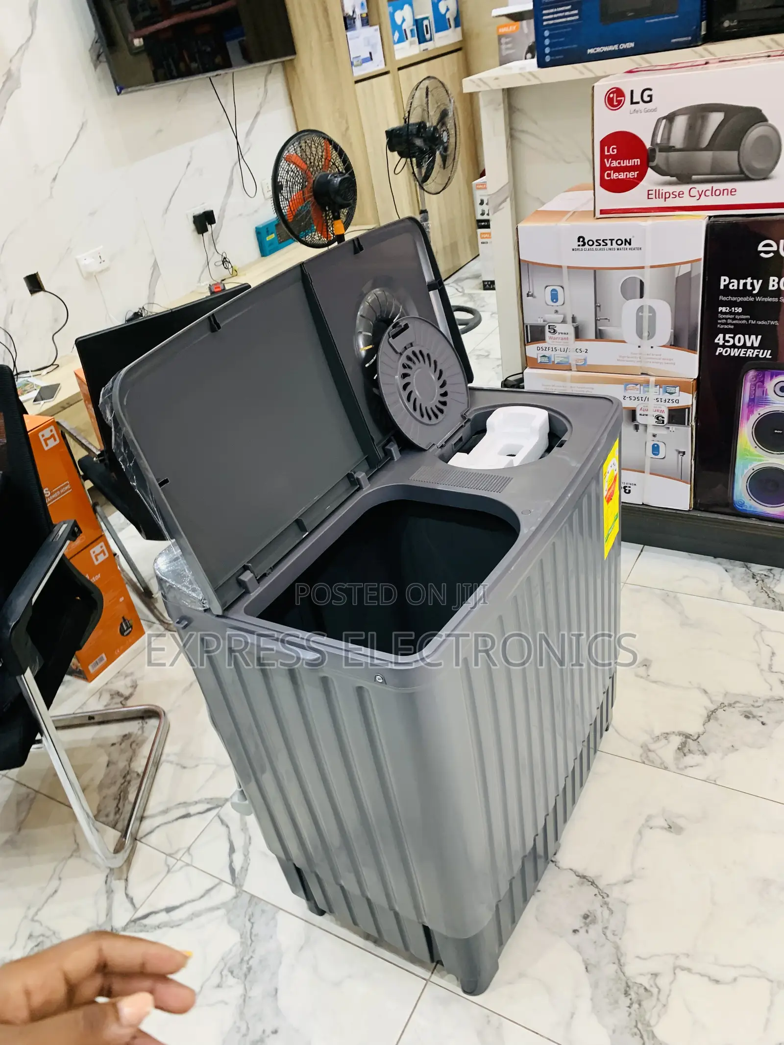 Wash and Spin Dry WM Topload Twintub 8kg Nasco Black