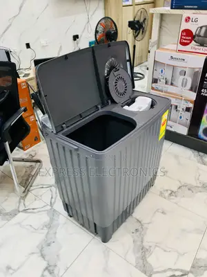 Ultra Sleek Black Washing Machine Semi Auto Nasco 8kg