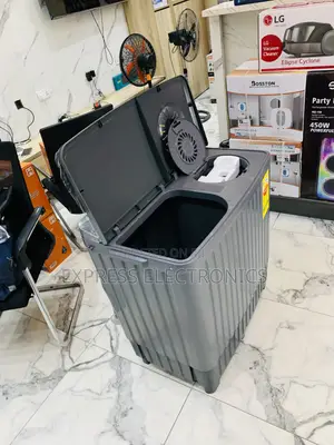 Ultra Sleek Black Washing Machine Semi Auto Nasco 8kg