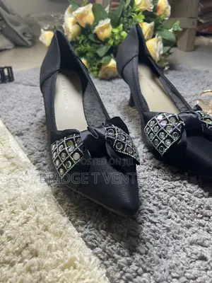 Elegant Mesh Bow Kitten Heel