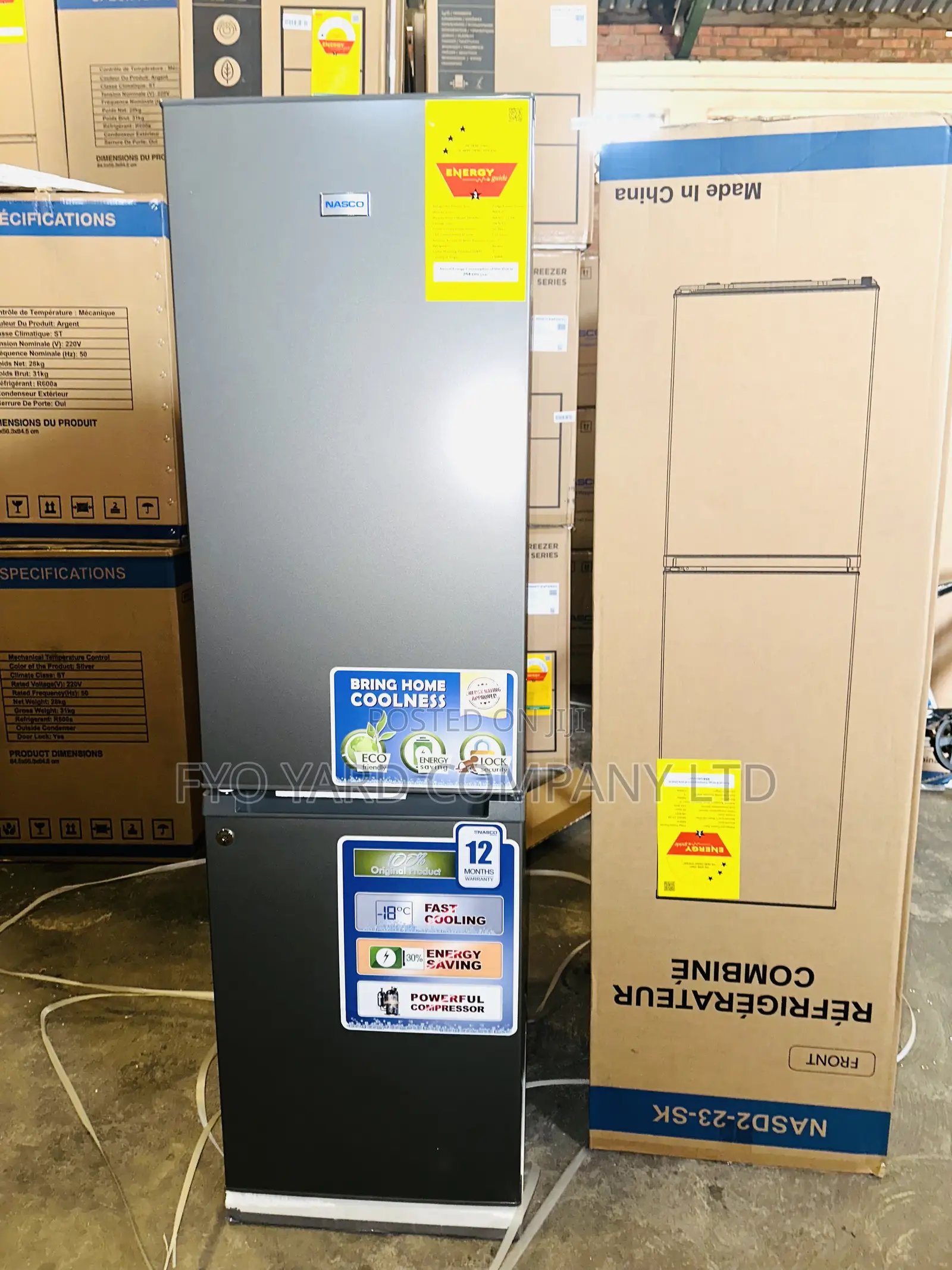 Latest Model Nasco Bottom Freezer 170liters Double Door Refrigerator