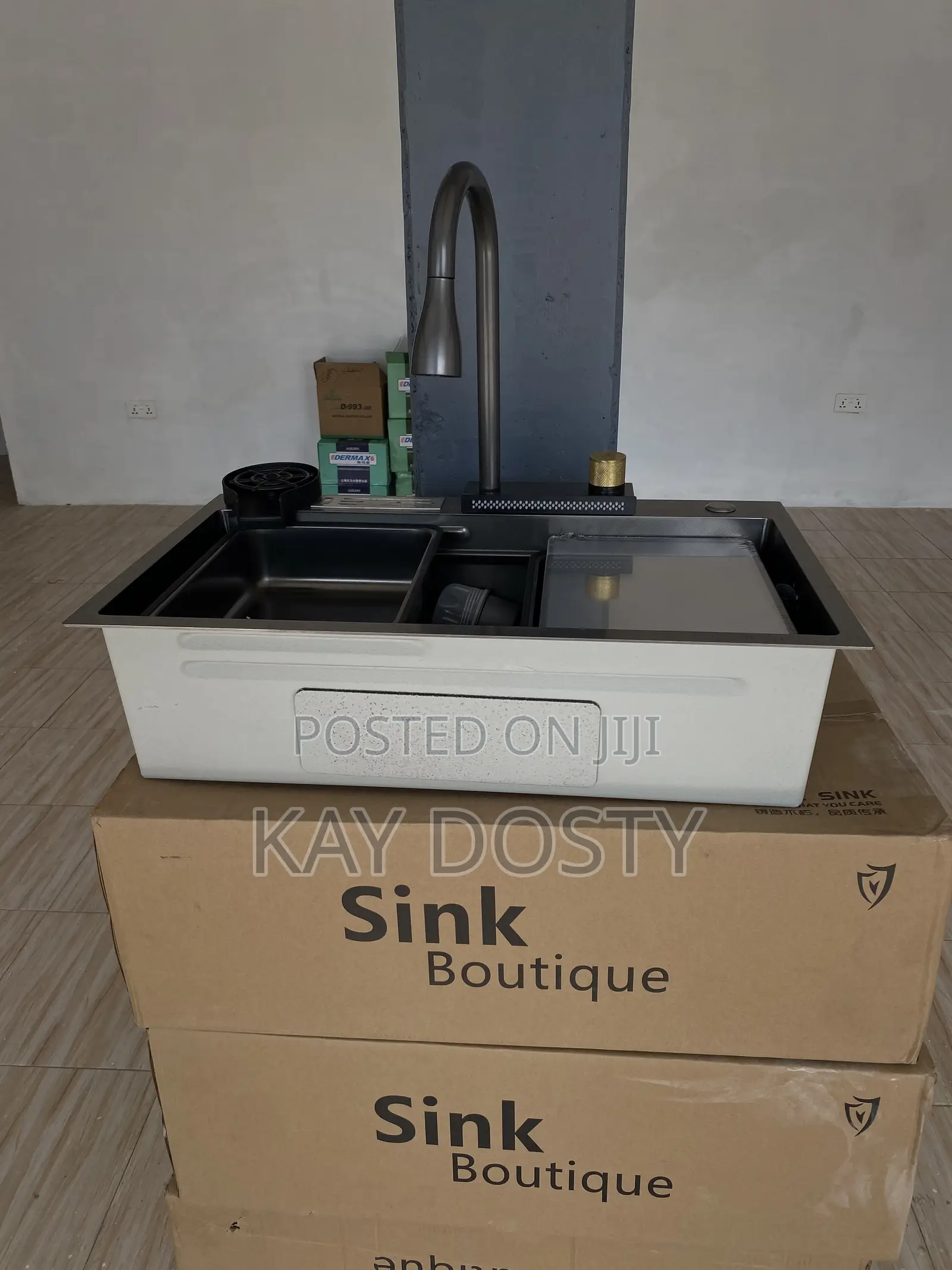 Modern Kitchen Sink Stainless (With Chopping Board, Etc)