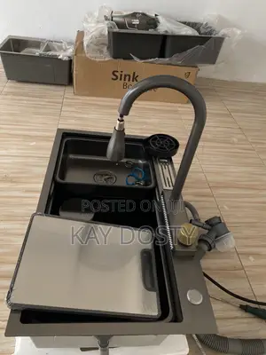 Modern Kitchen Sink Stainless (With Chopping Board, Etc)
