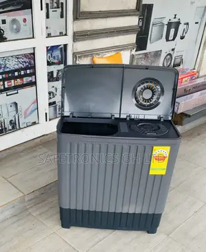 Authentic Sleek Nasco Washing Machine Semi Automatic 8 Kg Grey