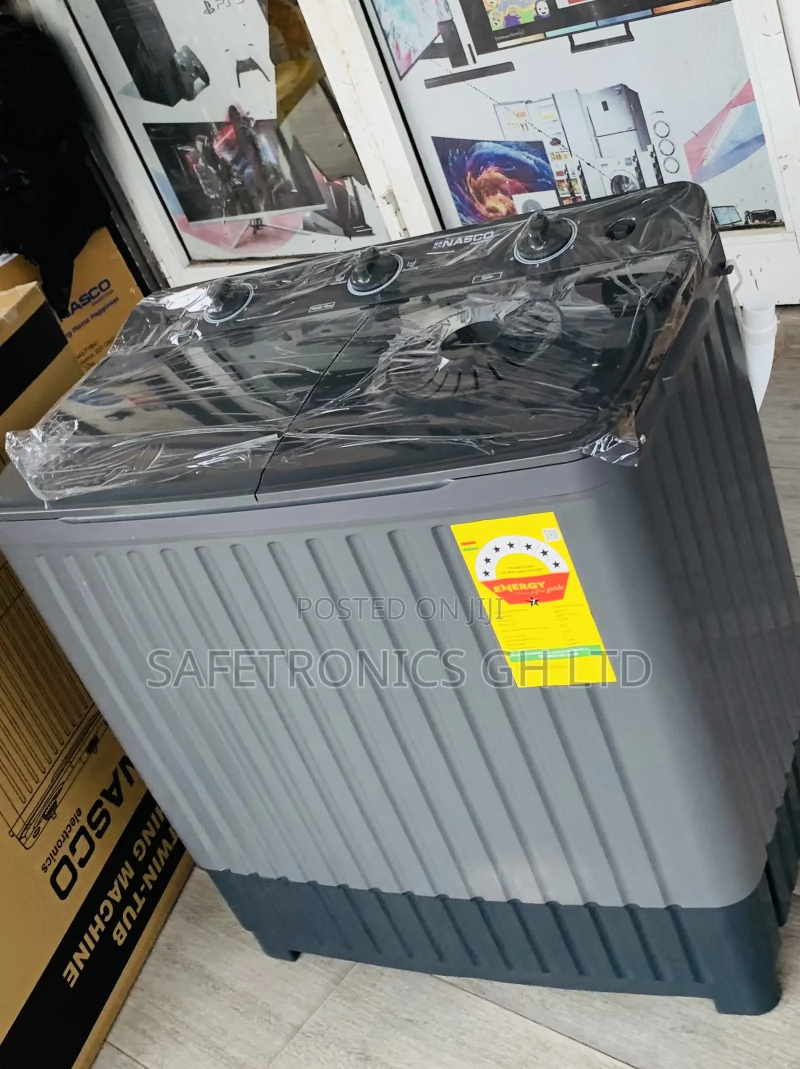 Just Shop Nasco Washing Machine Semi Automatic 8 Kg Grey