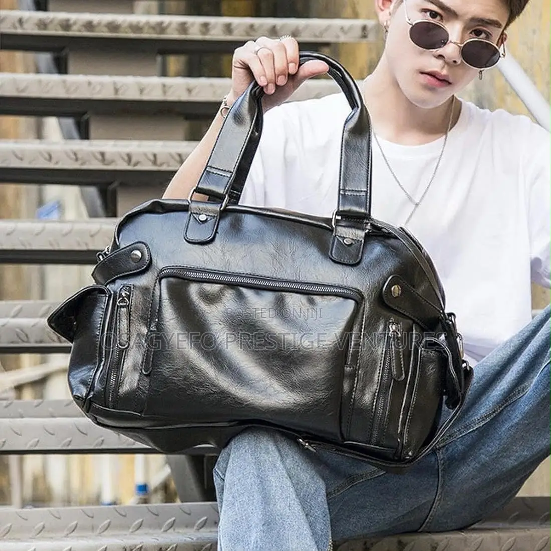 Solid Leather Duffle Bags