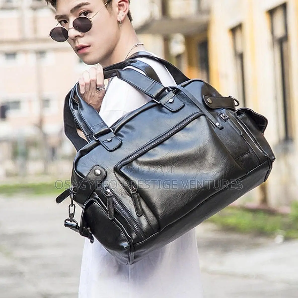 Solid Leather Duffle Bags