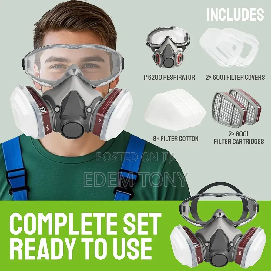 Reusable Half Face Cover Respirator Set