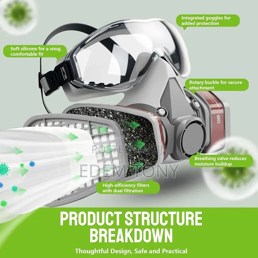 Reusable Half Face Cover Respirator Set