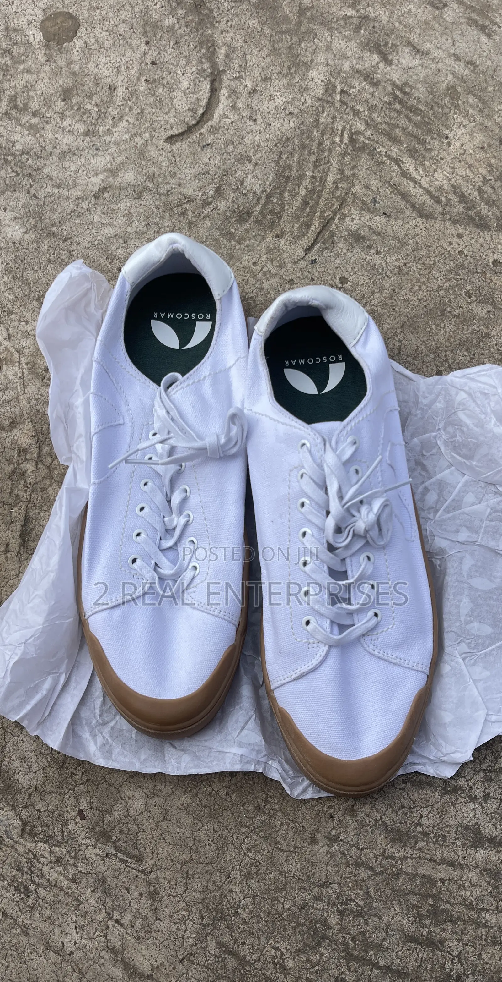 Roscomar White Canvas Sneakers Size 44