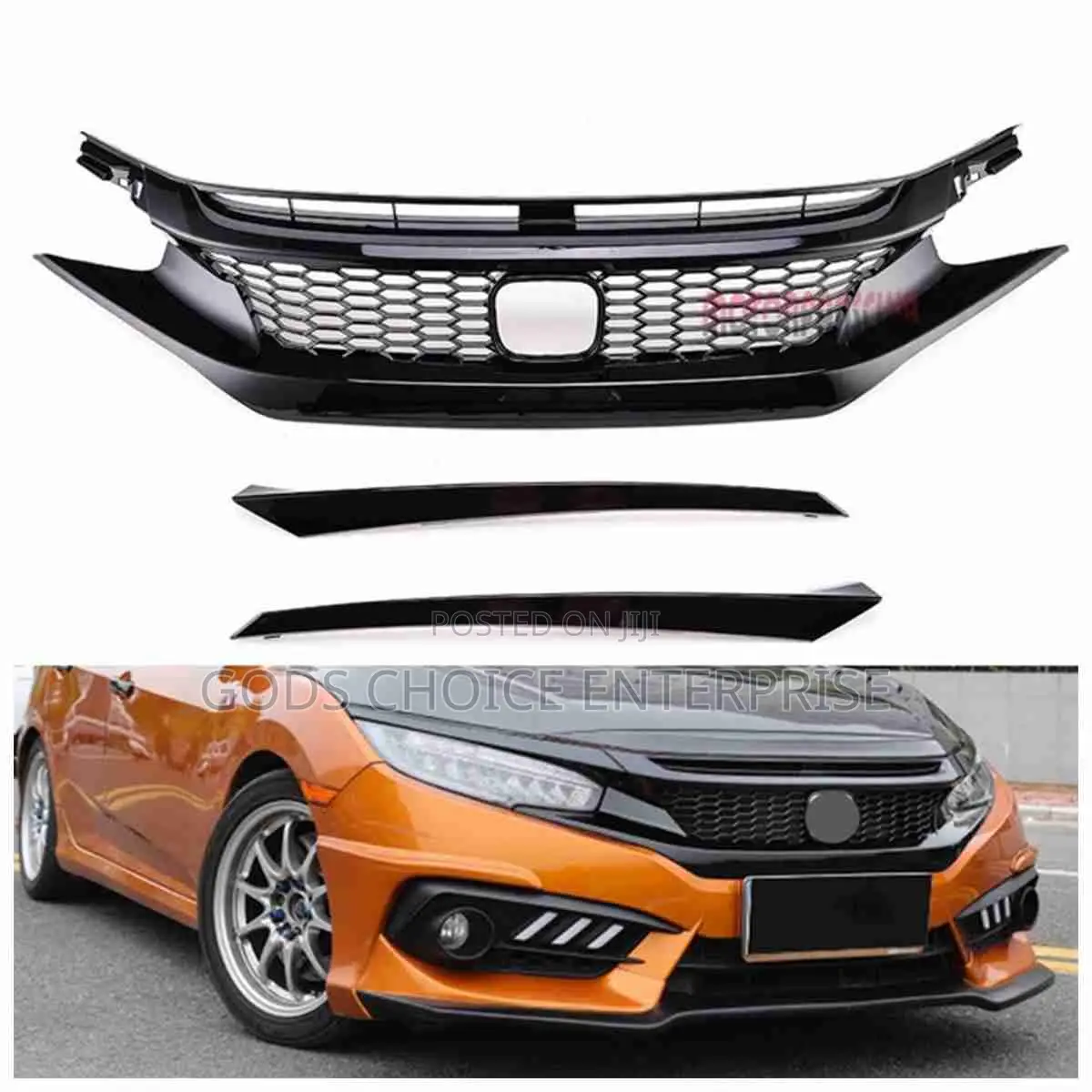 Front Grill Civic 2017-2019-2020 Black Edition