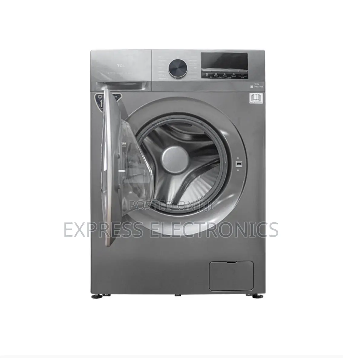 Text Us TCL Washing Machine Front Load Full Auto Silver 10.5 Kg Wash
