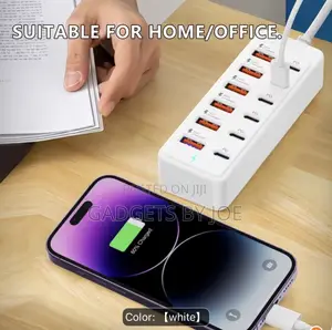 12-Port PD Fast Charging Station, Multi-Port USB Hub, 6×Type-C
