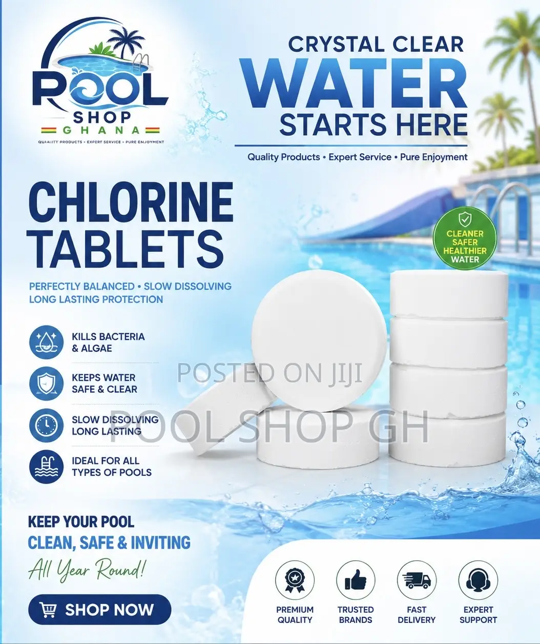 Chlorine Tablets for Swimming Pools
