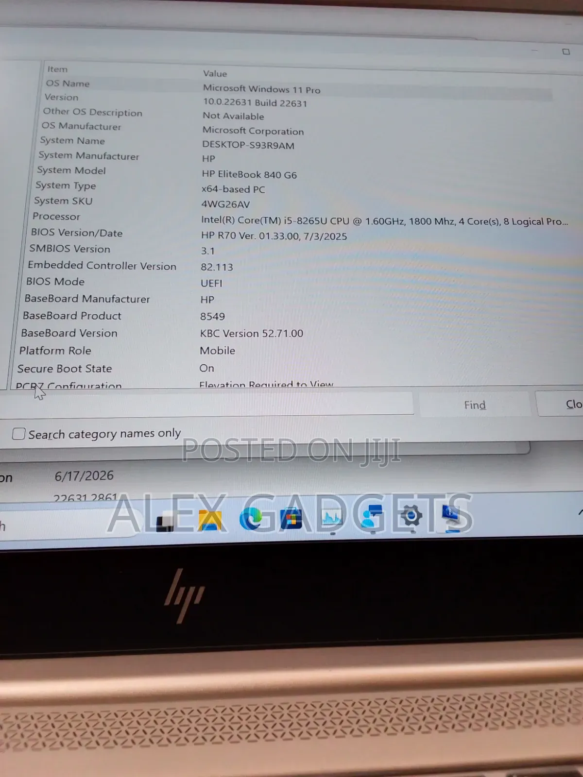 Laptop HP EliteBook 840 G6 8GB Intel Core i5 SSD 256GB