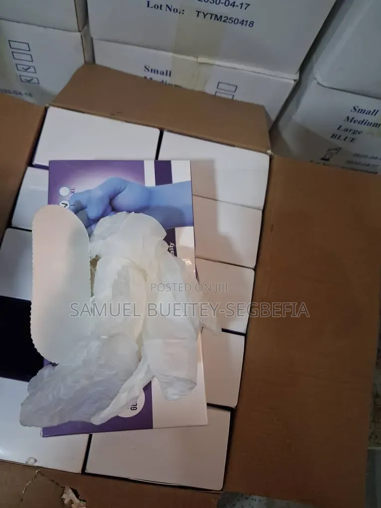 Cartons of Transparent/ White Nitrile Gloves (Wholesale)