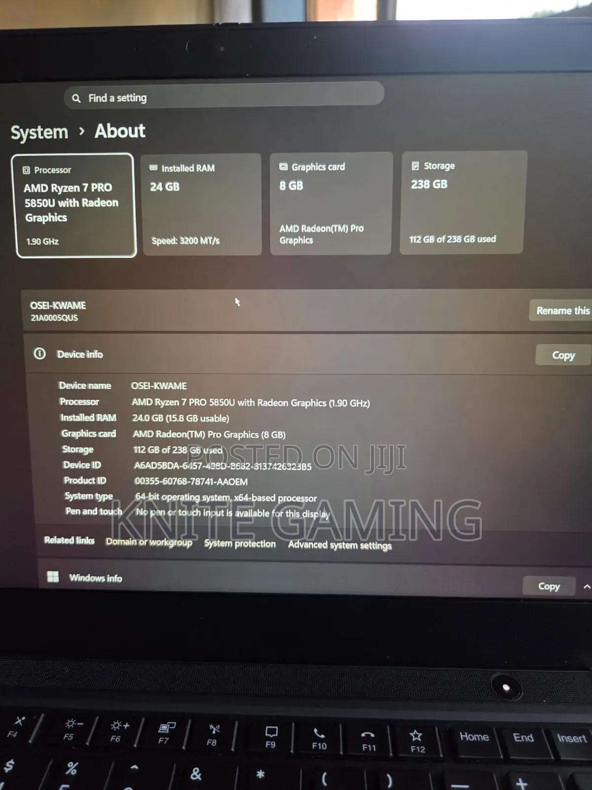 Laptop Lenovo ThinkPad P14s 24GB AMD Ryzen 7 SSD 256GB