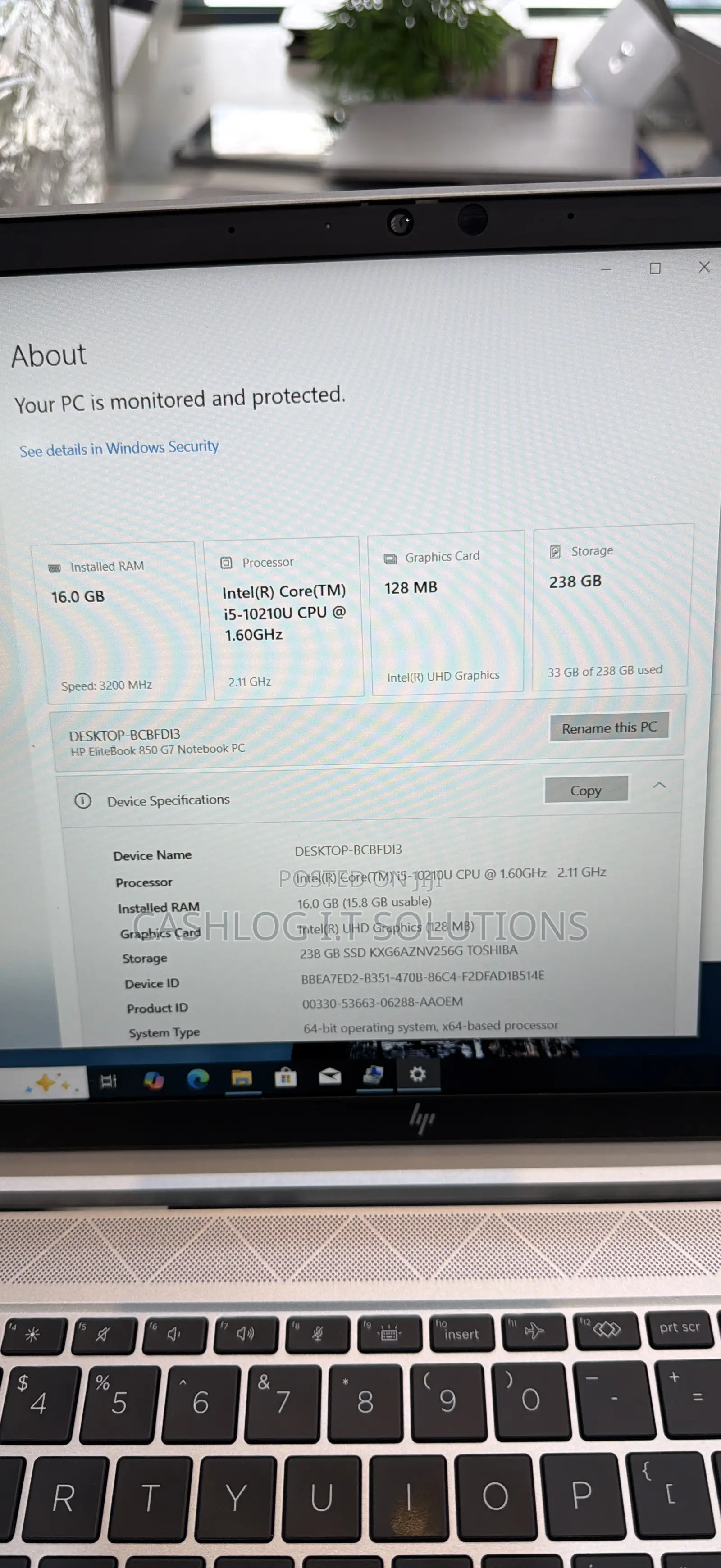 Laptop HP EliteBook 850 G8 16GB Intel Core i5 SSD 256GB