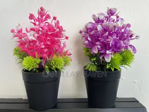 Artificial Flower Pot (Black Pot)