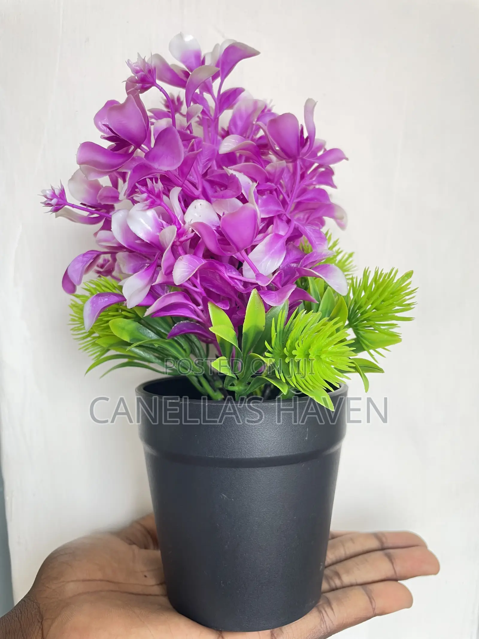 Artificial Flower Pot (Black Pot)