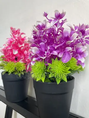 Artificial Flower Pot (Black Pot)