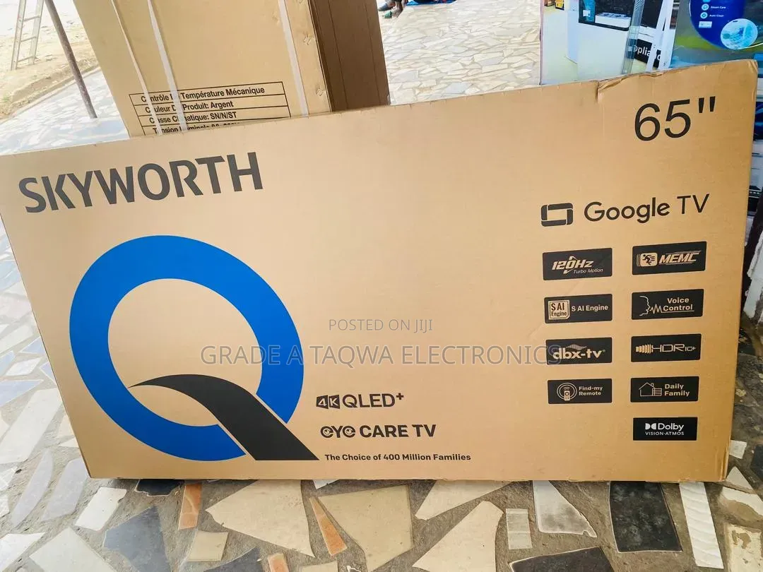  UHD(3840 X 2160 Pixels) Skyworth 65inch QLED Google TV