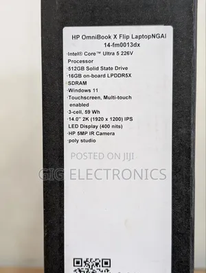 New Laptop HP OmniBook X Flip 14" 16GB Intel Core Ultra 5 SSD 512GB