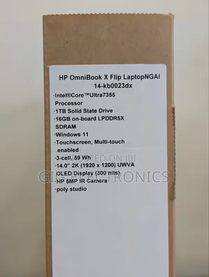 New Laptop HP OmniBook X Flip 14" 16GB Intel Core Ultra 7 SSD 1T