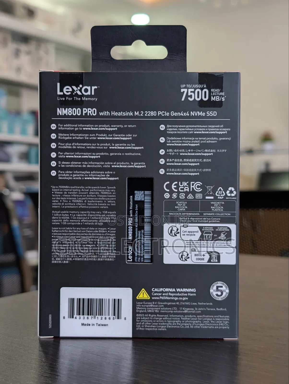 Lexar 2TB SSD NM800 PRO With Heatsink M.2 2280 PCIe Gen4x4 NVMe