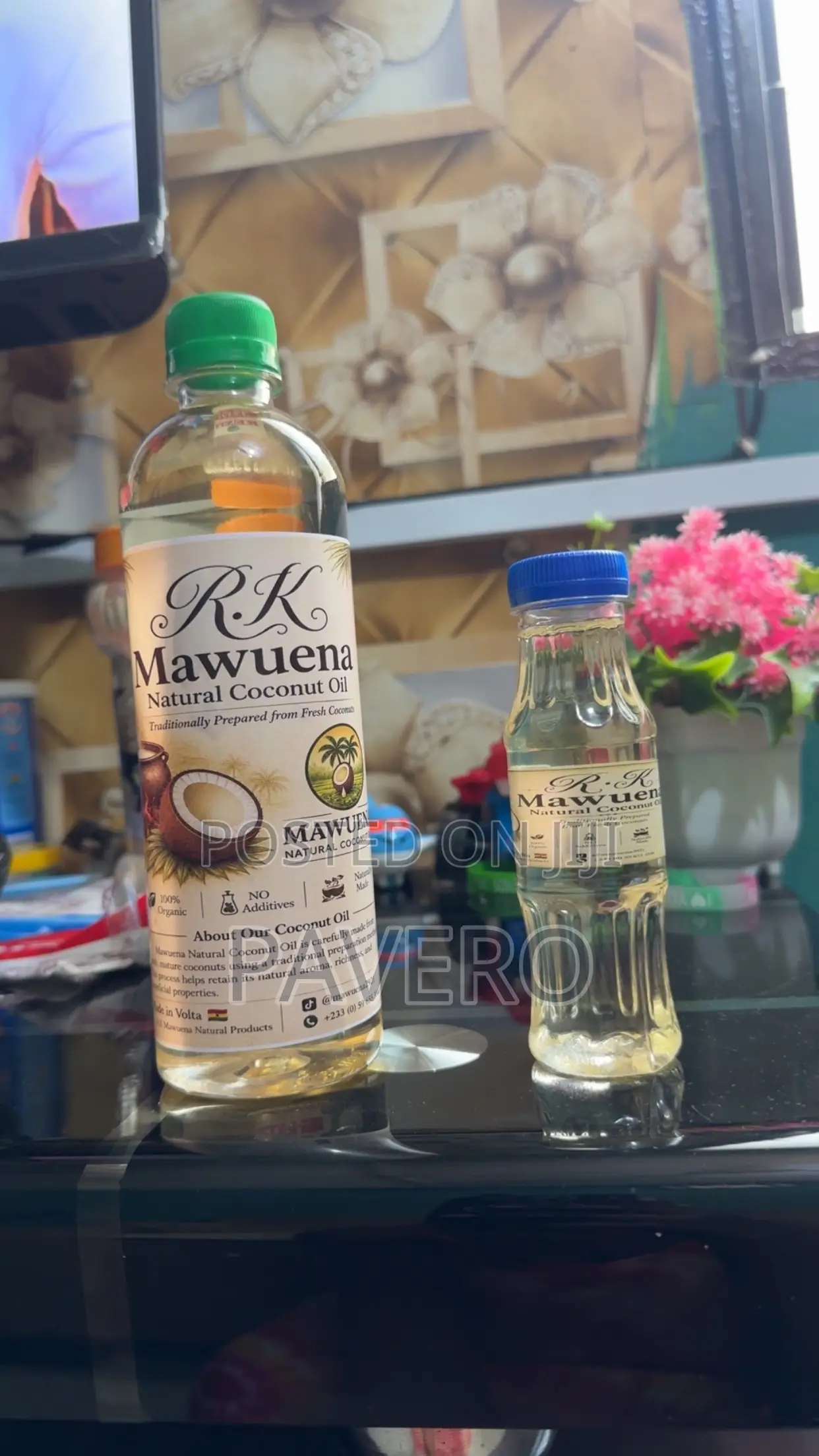 R.K Mawuena Natural Coconut Oil - Volta Made (Cooking, Skin Hair)