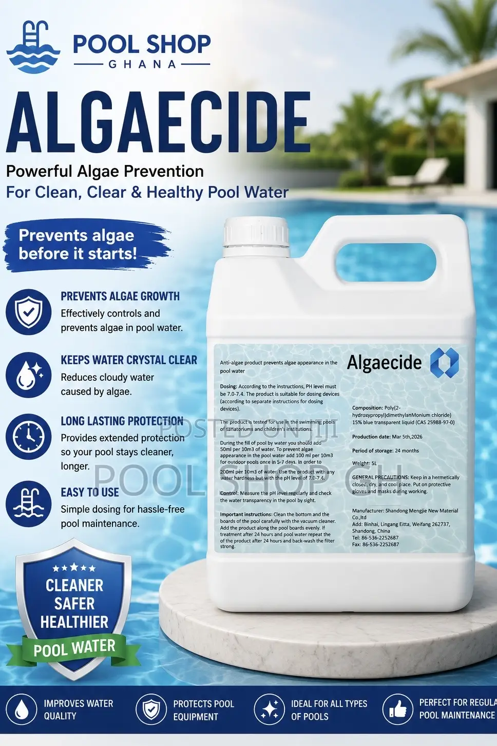Original Algaecide for Pool