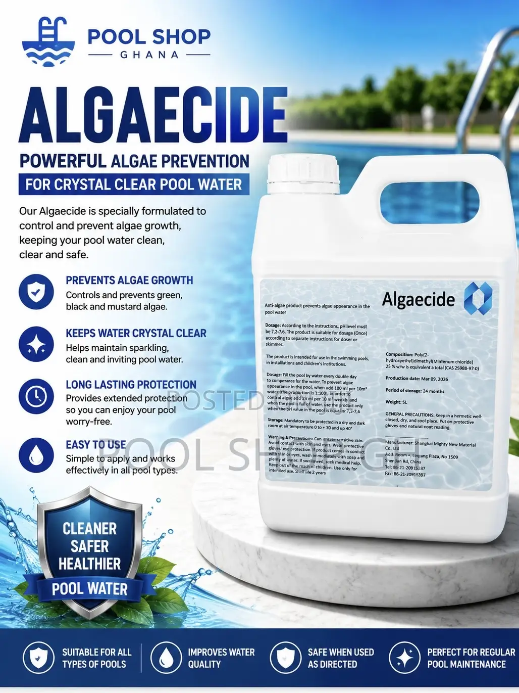 Original Algaecide for Pool