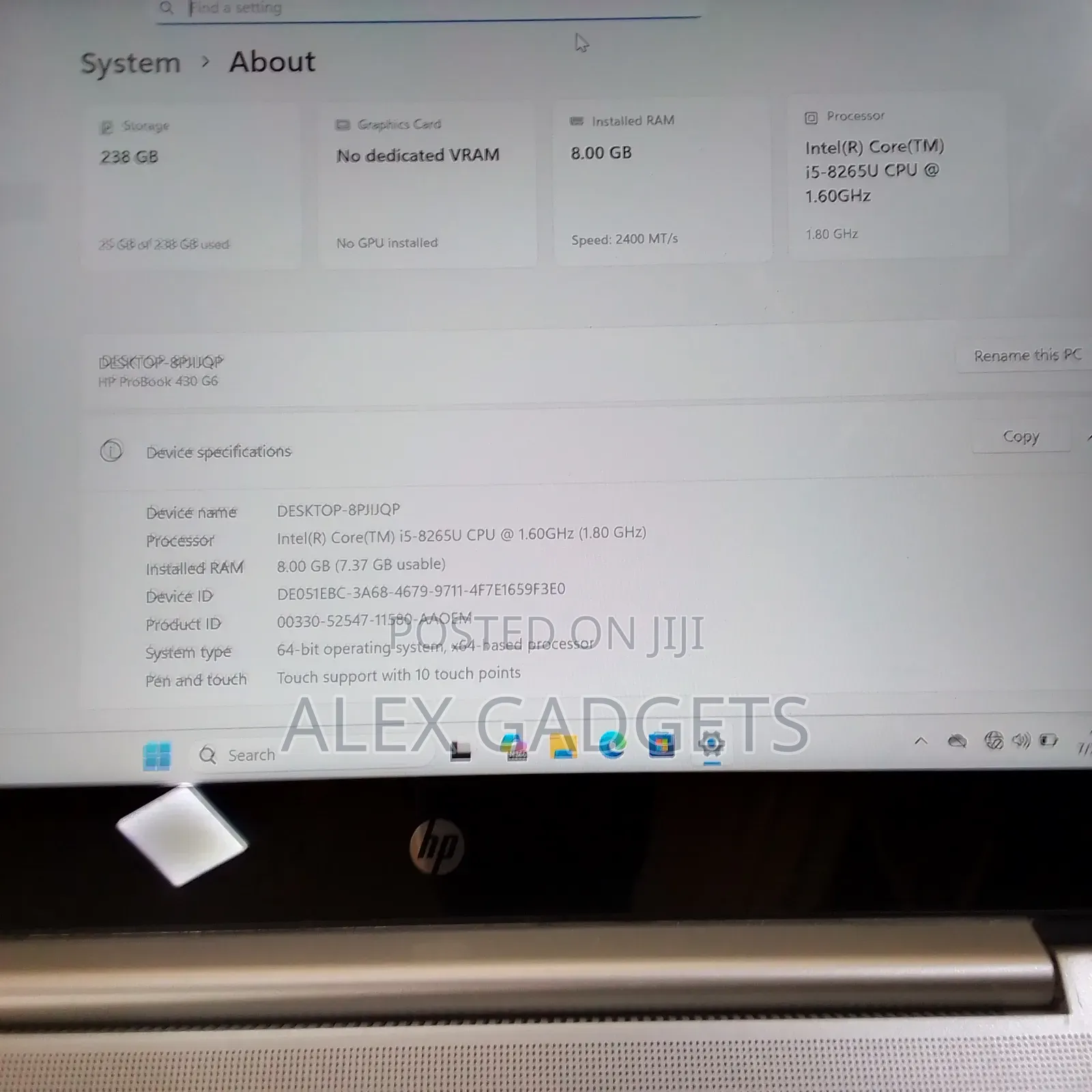 Laptop HP ProBook 430 G6 8GB Intel Core i5 SSD 256GB