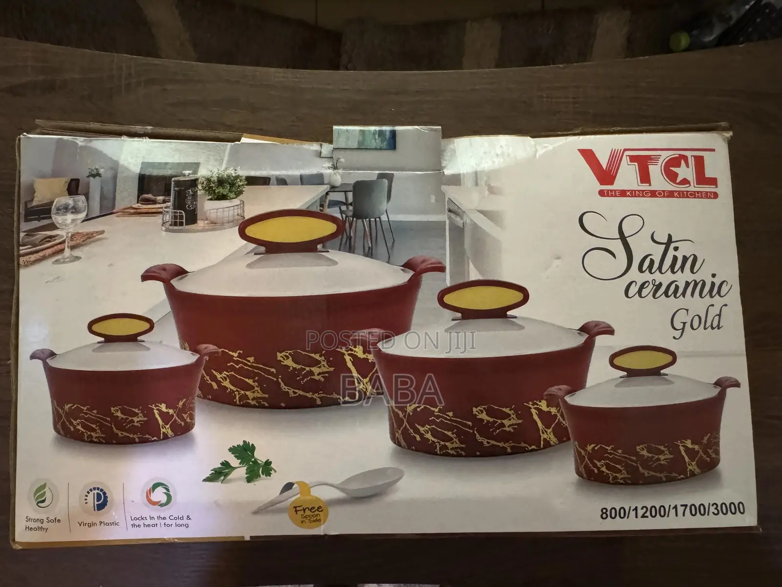 4pcs VTCL Satin Ceramic Gold Insulated Bowls