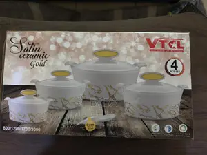4pcs VTCL Satin Ceramic Gold Insulated Bowls