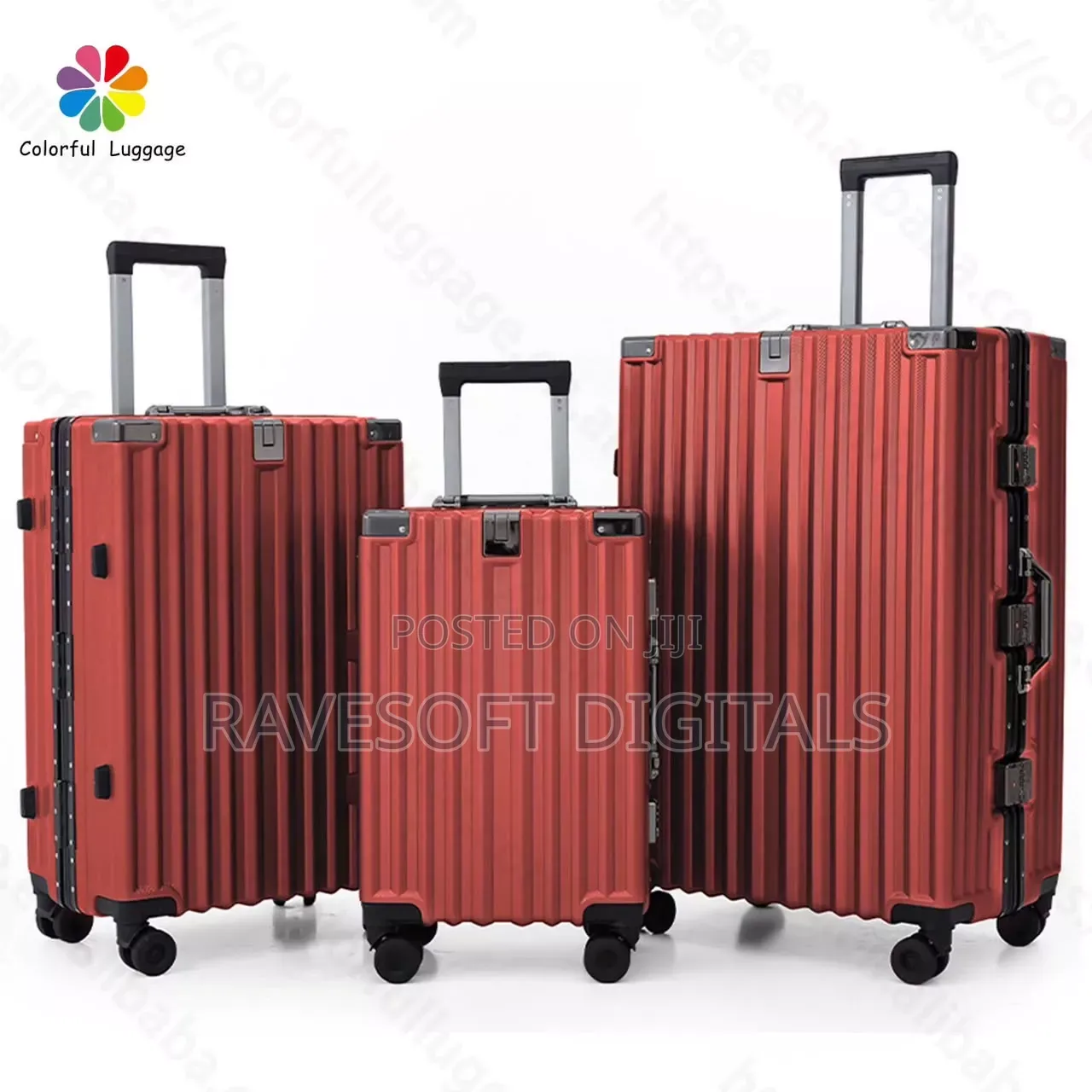 Aluminum Zipless Traveling Bag Set