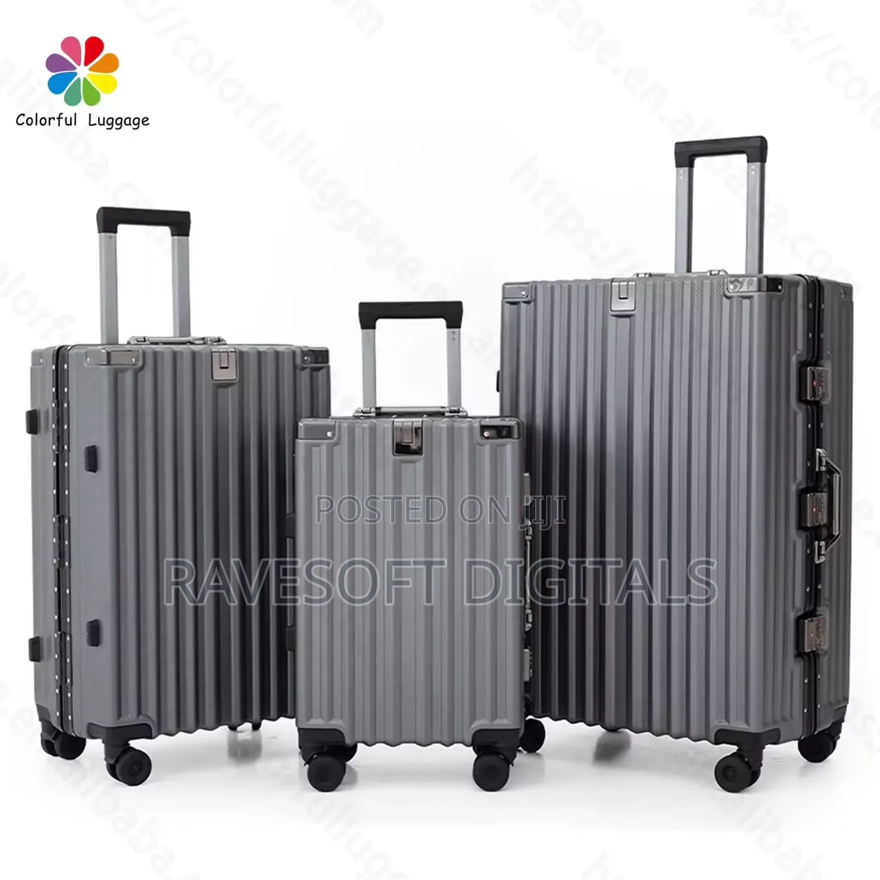 Aluminum Zipless Traveling Bag Set