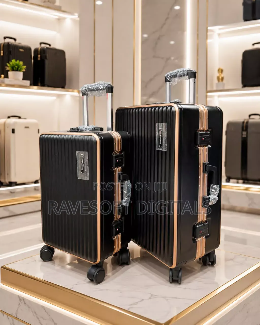 Aluminum Zipless Traveling Bag Set