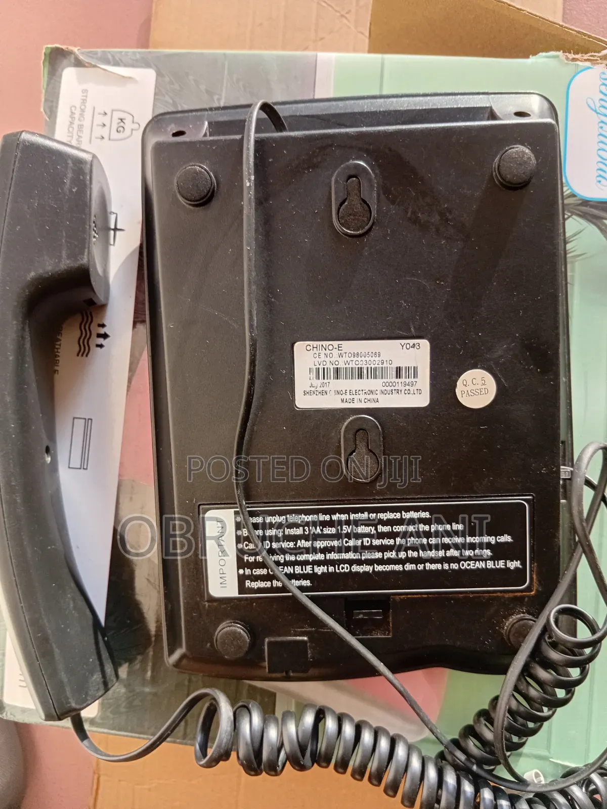 Ornin Y043 Corded Landline Telephone With Cord Wall ConnectionCable