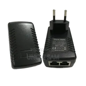 24V 1A DC 24W PoE Gigabit Adapter, EU/UK Type Plug
