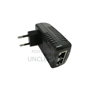 24V 1A DC 24W PoE Gigabit Adapter, EU/UK Type Plug